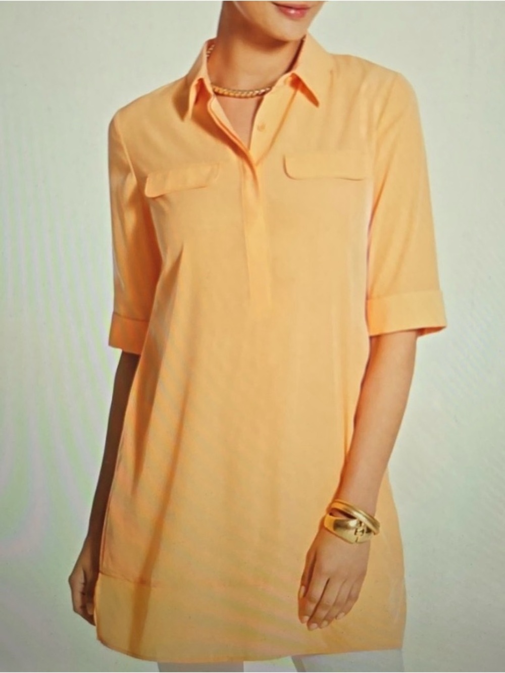 Chico's Citrus Pop Orianna Tunic Size 0 (small, size 4)